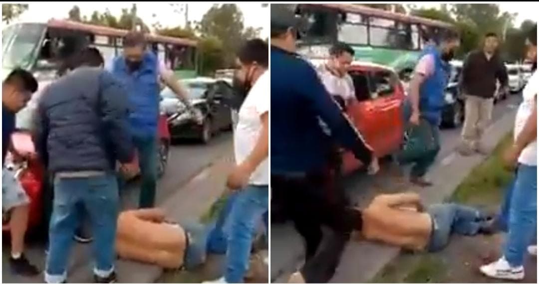 Video: Comerciantes golpean a sujeto que quiso robarse plantas