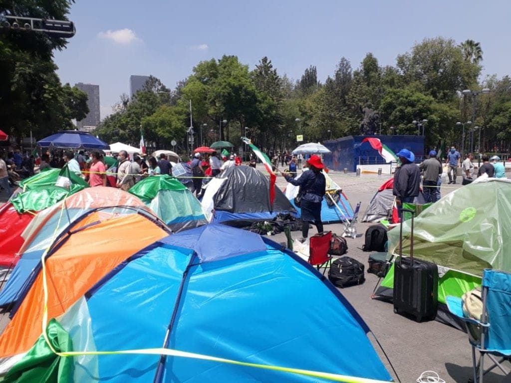 Líder de FRENAAA sobre casas de campaña vacías: "Nadie aguanta 24 horas"