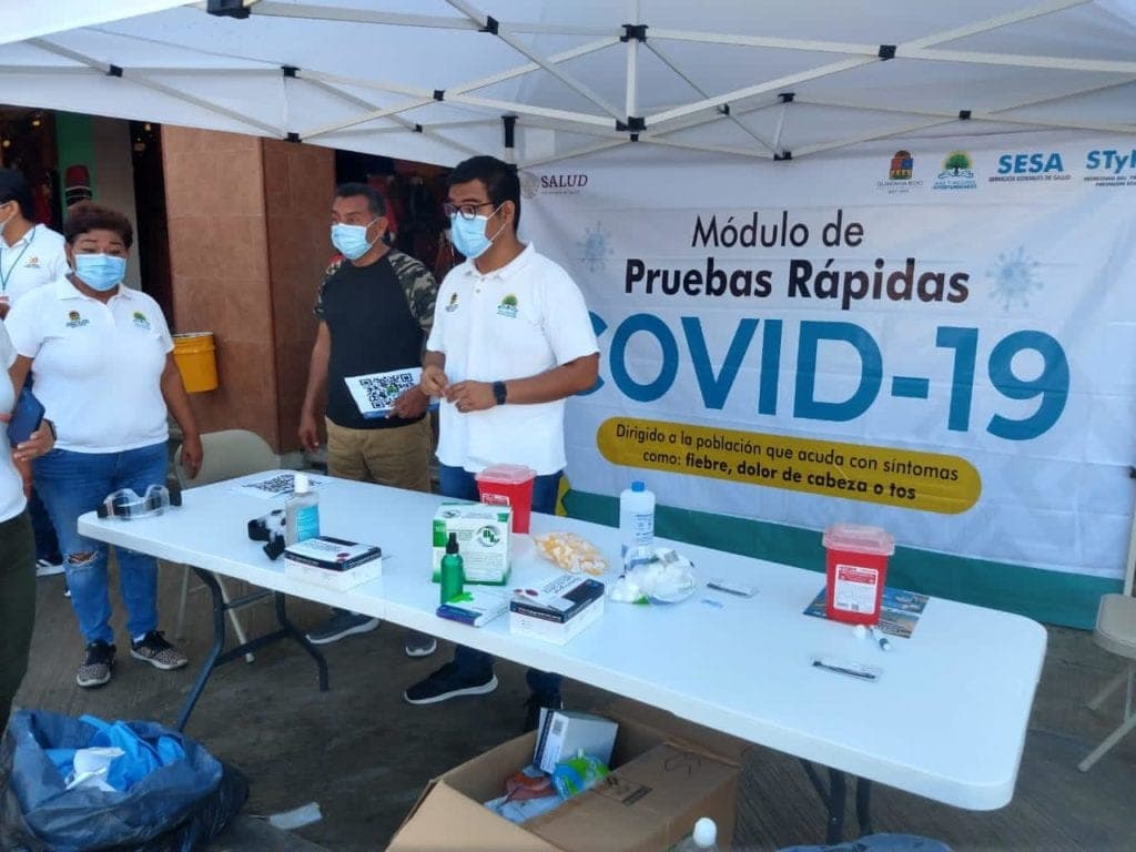 Sigue aplicación de pruebas rápidas de Covid-19 en Chetumal, Playa del Carmen y Cancún