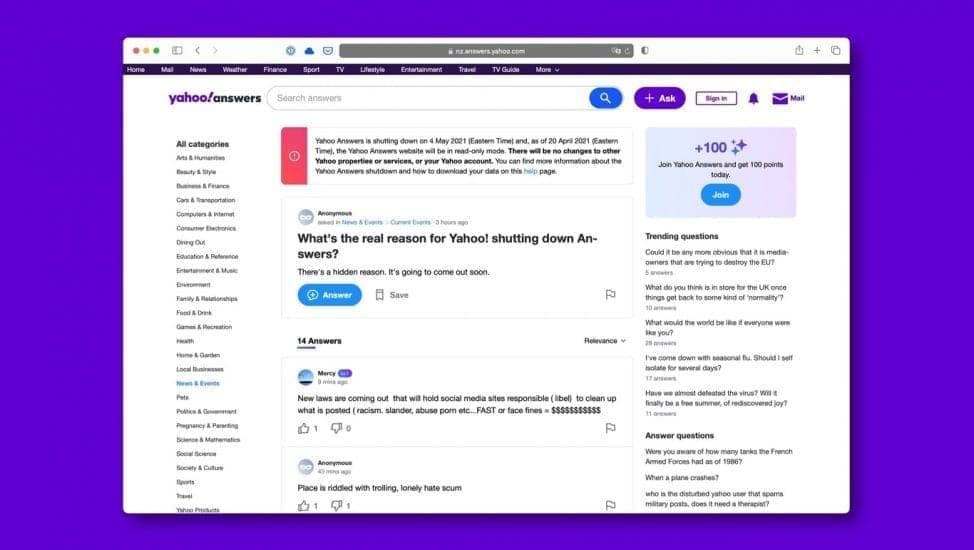 ¡Gracias por tanto! Yahoo Respuestas cerrará en mayo tras 15 años funcionando