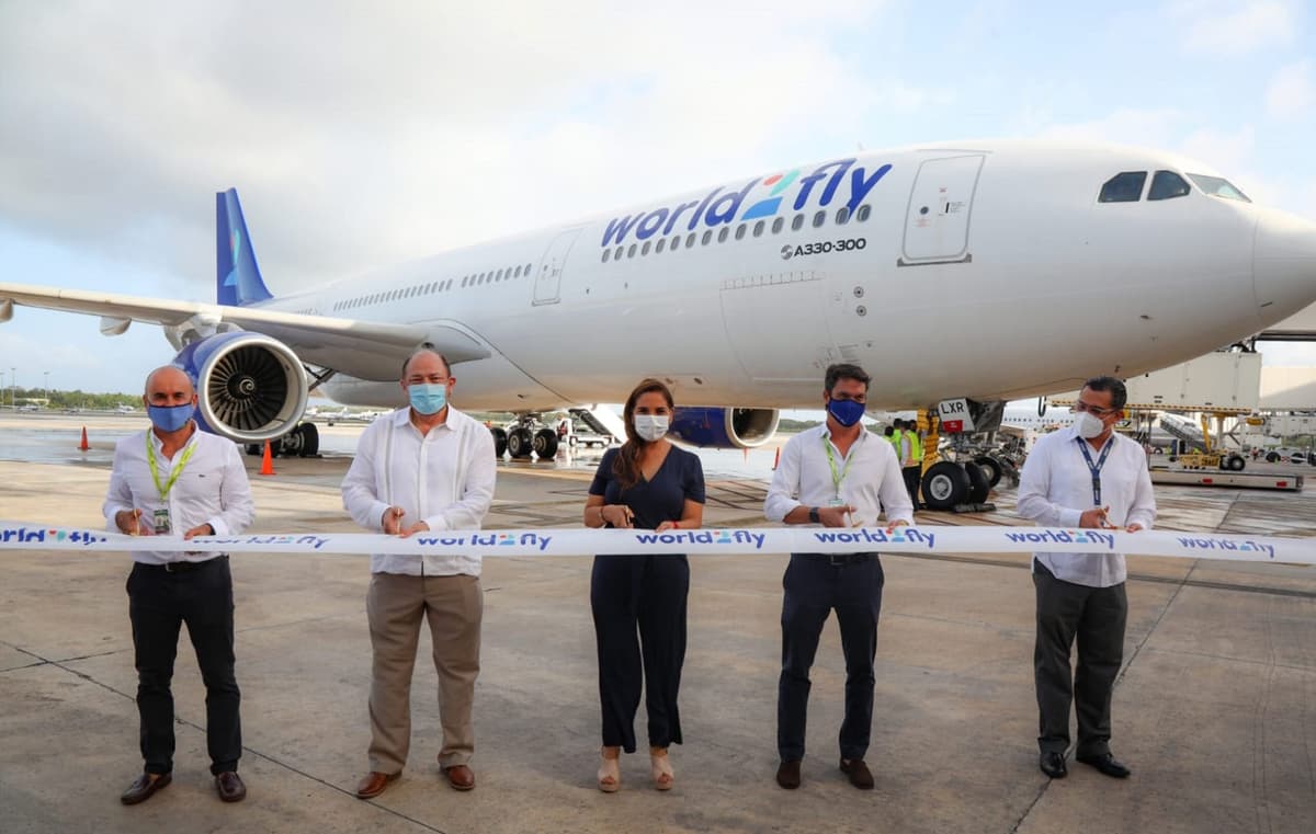 Mara Lezama inaugura nueva conexión aérea de Madrid a Cancún