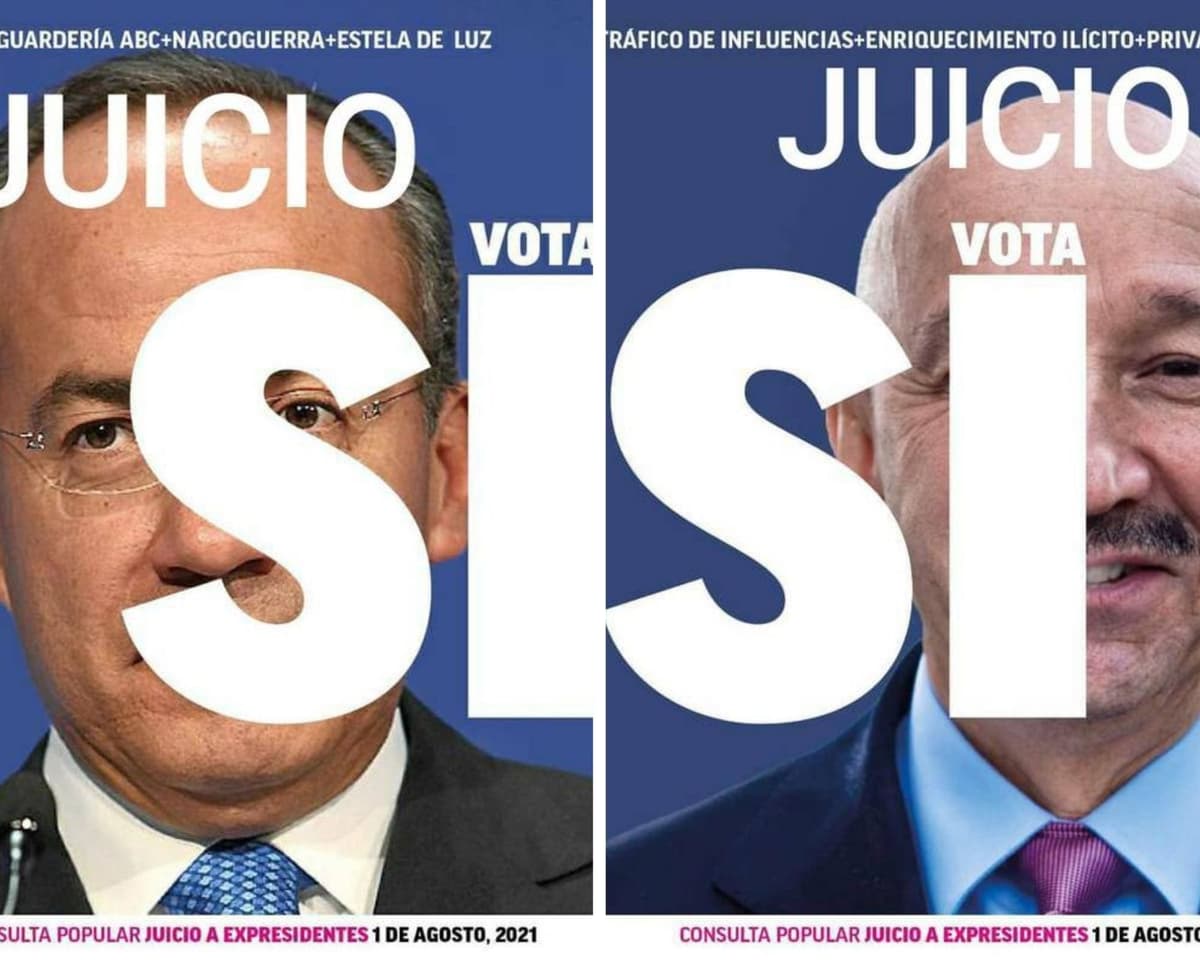 Difunden en redes los carteles para consulta de juicio a expresidentes