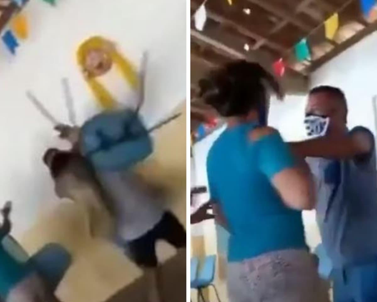 Video: Va con la amante a vacunarse, se encuentra a la esposa y se arma la pelea