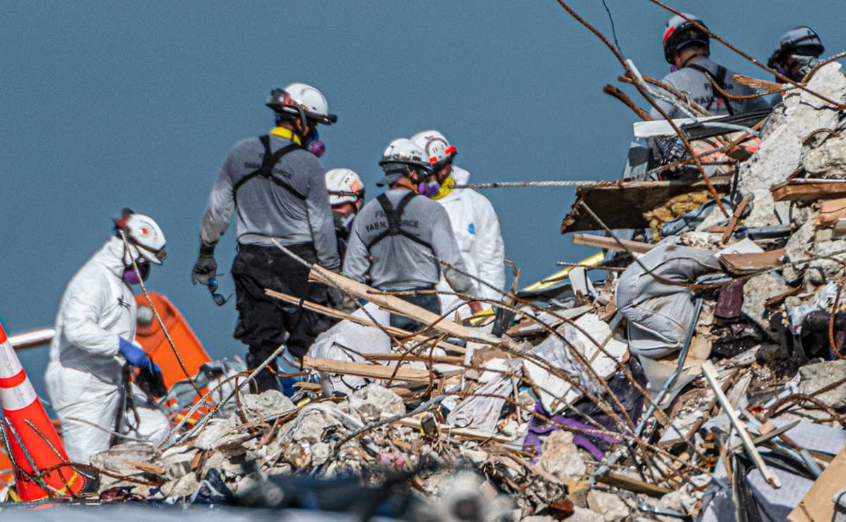 Suspenden misión de búsqueda y rescate en Miami; alistan demolición de edificio
