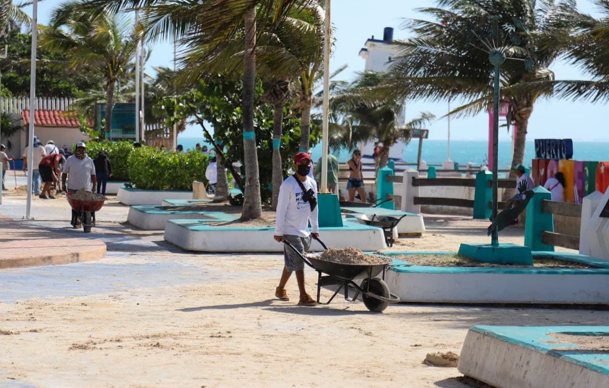 Implementan en Puerto Morelos mega operativo de limpieza tras paso de 'Grace'