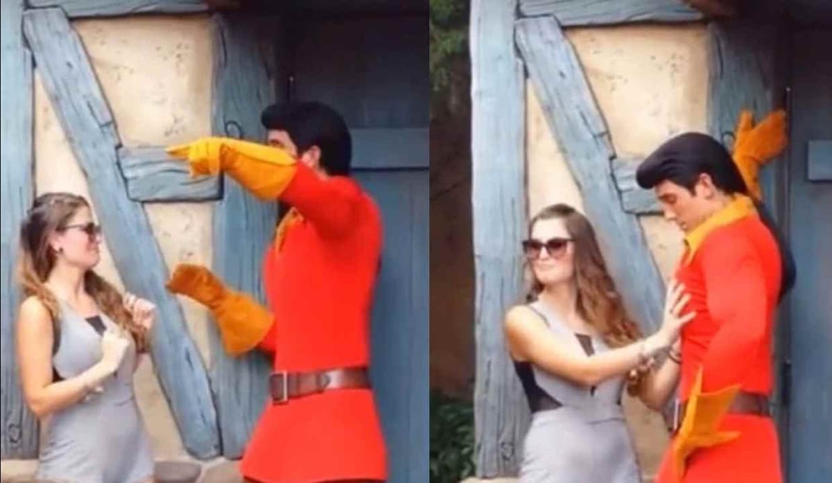 "Hay niños, sal de aquí": Mujer toca indebidamente a personaje de Disney World