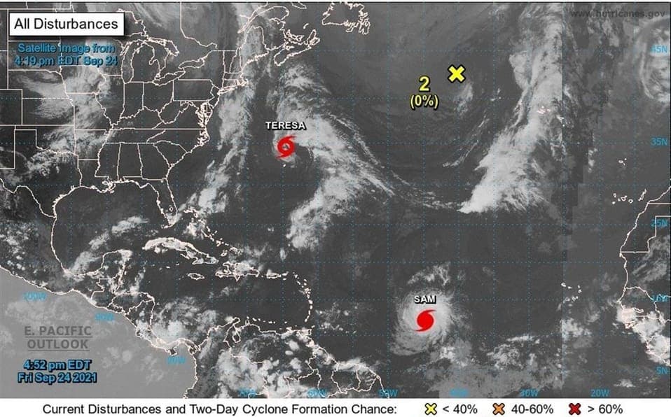 'Sam' se intensifica a huracán categoría 2 en el Atlántico; prevén que siga fortaleciéndose