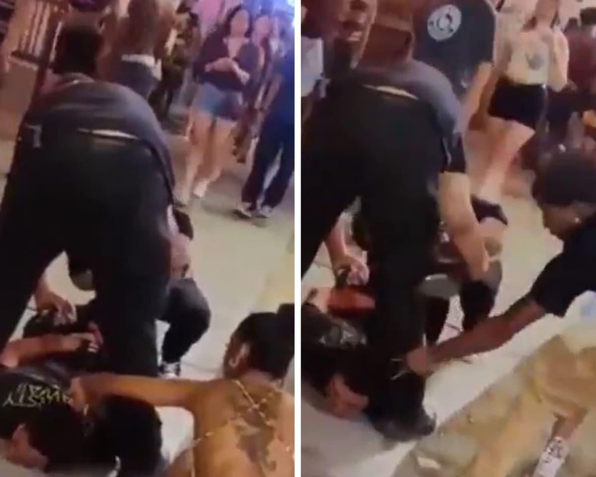 VIDEO: Sujetos intentan robar cadena de oro a hombre que era sometido por la policía