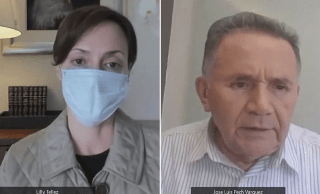 Senador de Morena José Luis Pech, olvida apagar su micrófono e insulta a Lilly Téllez