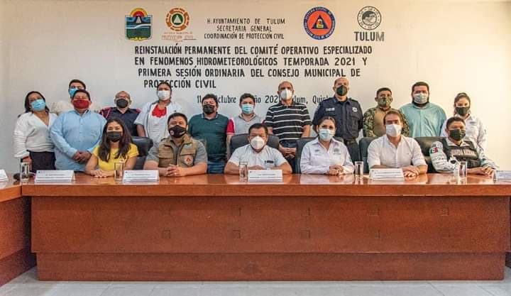 Marciano Dzul realiza primer Sesión Ordinaria del Consejo Municipal de Protección Civil en Tulum