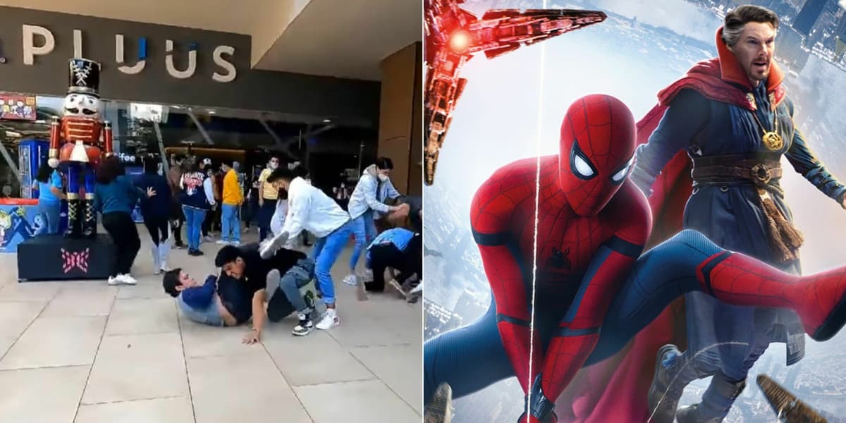 VIDEO VIRAL: Se pelean a golpes por boletos de 'Spider-Man: No Way Home'