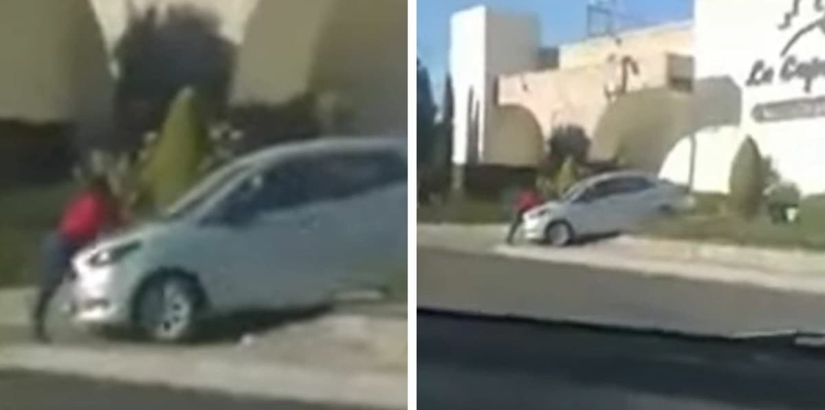 Video: Mujer sorprende a su pareja saliendo de un motel en Juárez