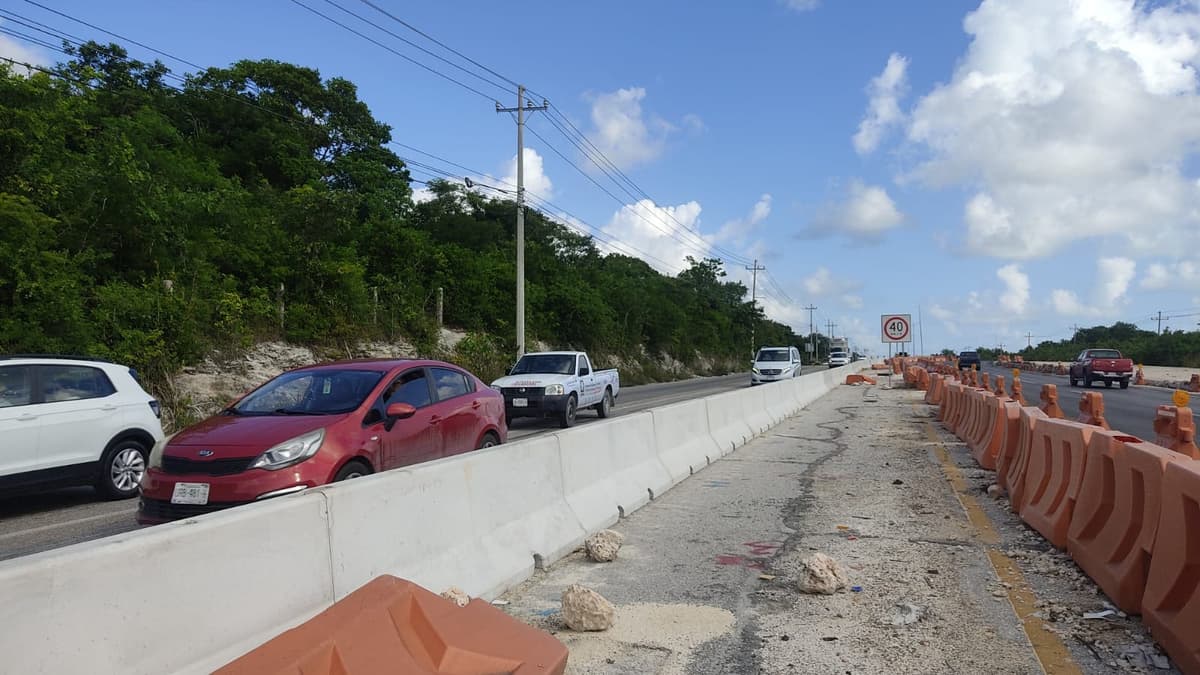Descartan riesgo por surgimiento de nuevas grietas en carretera de Playa del Carmen