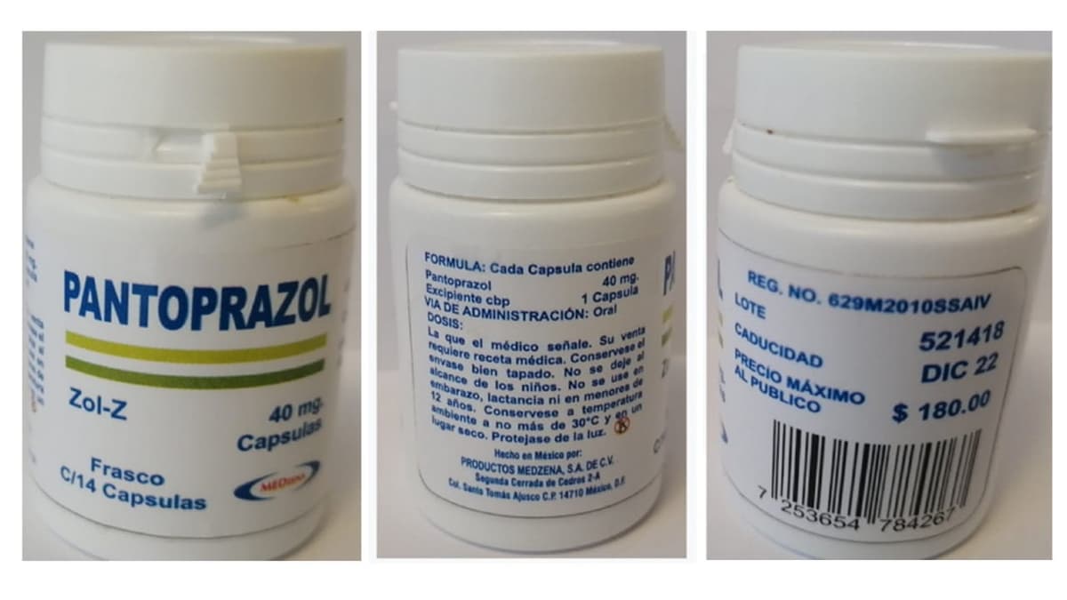 Cofepris alerta por uso de Pantoprazol, medicamento elaborado por laboratorio fantasma