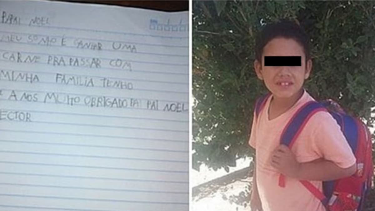 'Mi sueño es conseguir algo de carne', la desgarradora carta de un niño a Santa en Navidad