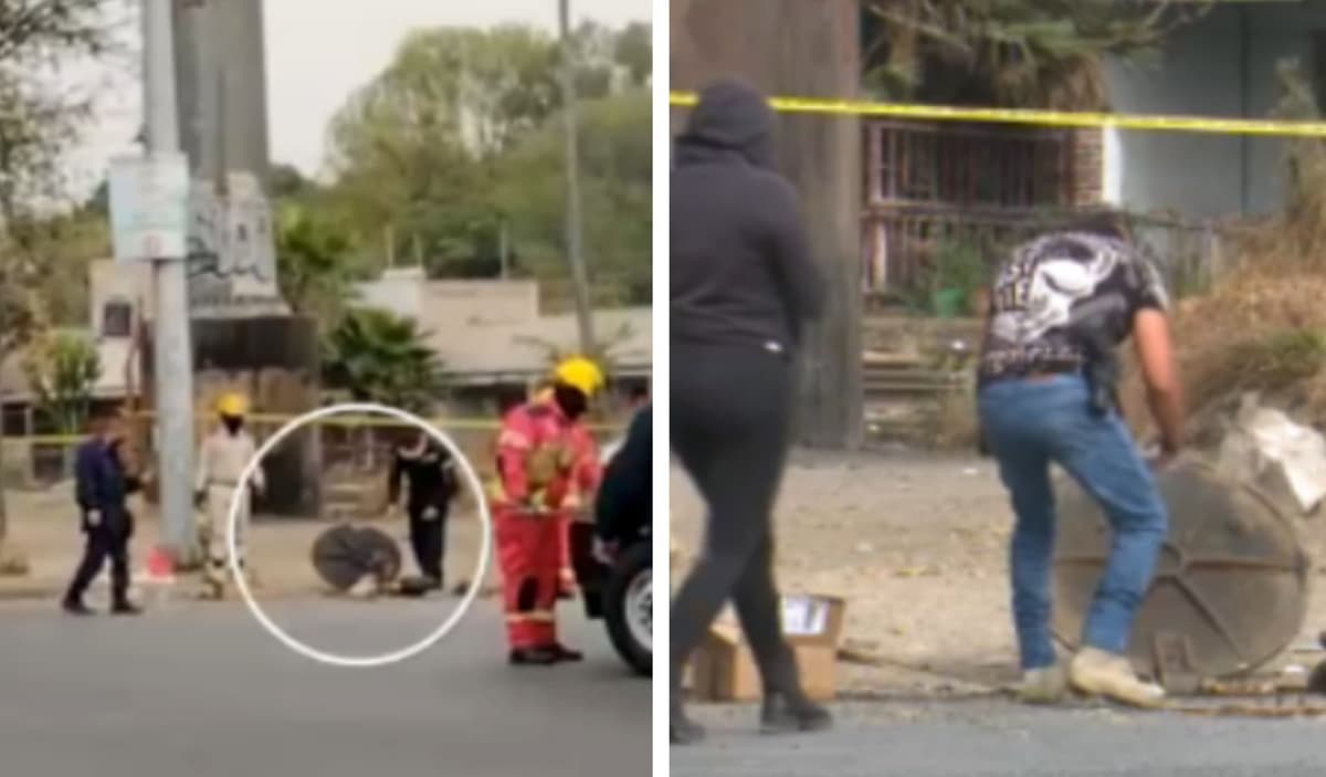 Hombre es rescatado de alcantarilla junto con un cadáver en descomposición en Jalisco