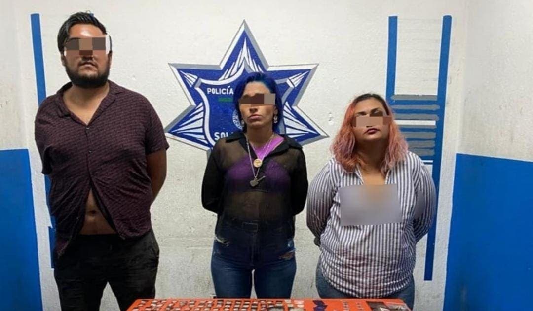 Detenidos con un kilo de mota, 200 dosis y 100 cartuchos en Playa del Carmen