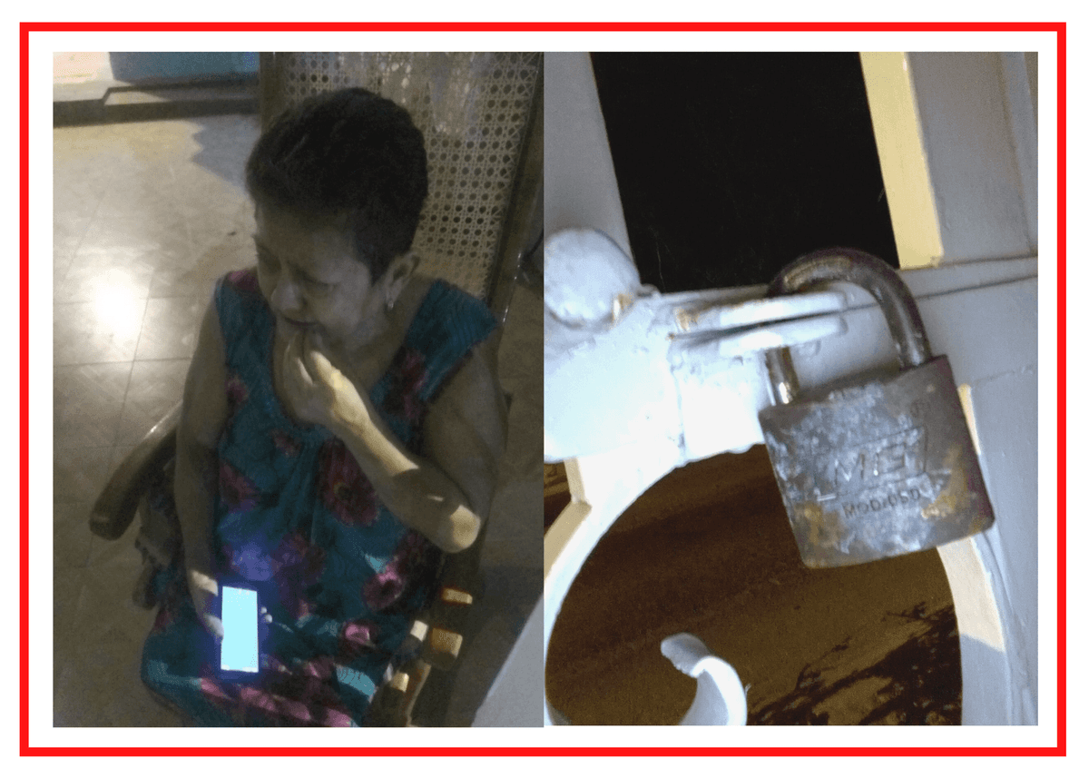 Playa del Carmen | Encierran a abuelita con candado en su cuarto, ya está muy deprimida y no quiere vivir
