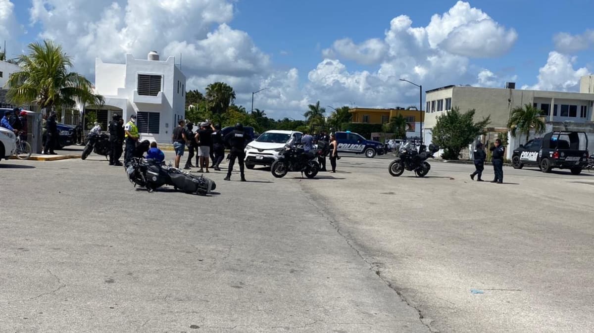 VIDEO: Arrollan a policía en Playa del Carmen, podría perder la pierna