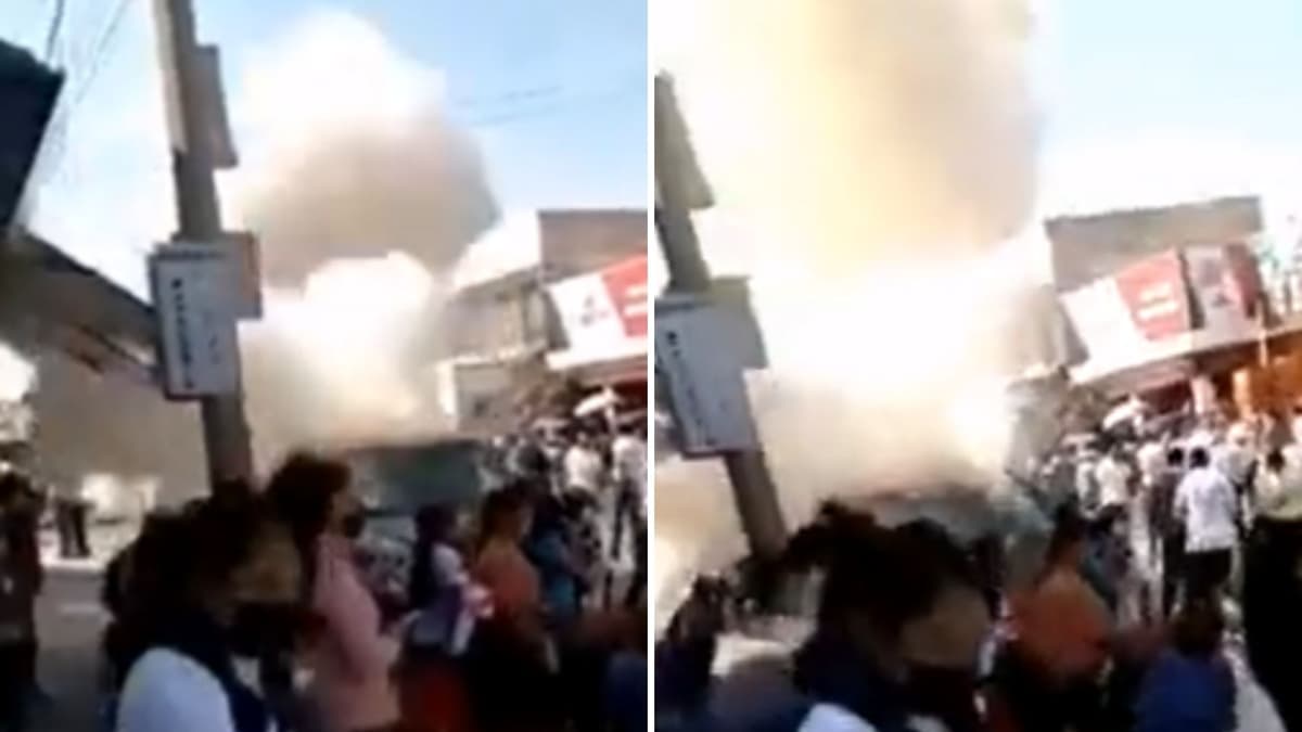 VIDEO: Explosión de pirotecnia en Puebla deja 8 lesionados mientras llevaban a cabo festividad