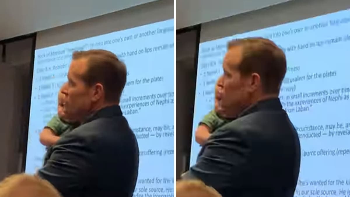 VIDEO: Profesor le cuida el bebé a una alumna para que pueda tomar apuntes en la clase y se viraliza