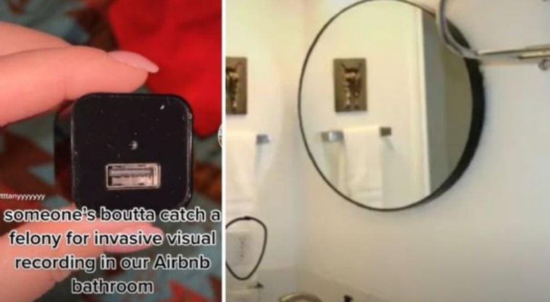 Video: Mujer descubre una cámara oculta en baño de un Airbnb