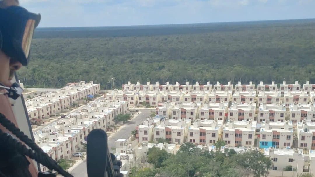 Secretaría de Seguridad Pública de Solidaridad sobrevuela el municipio para reforzar la seguridad