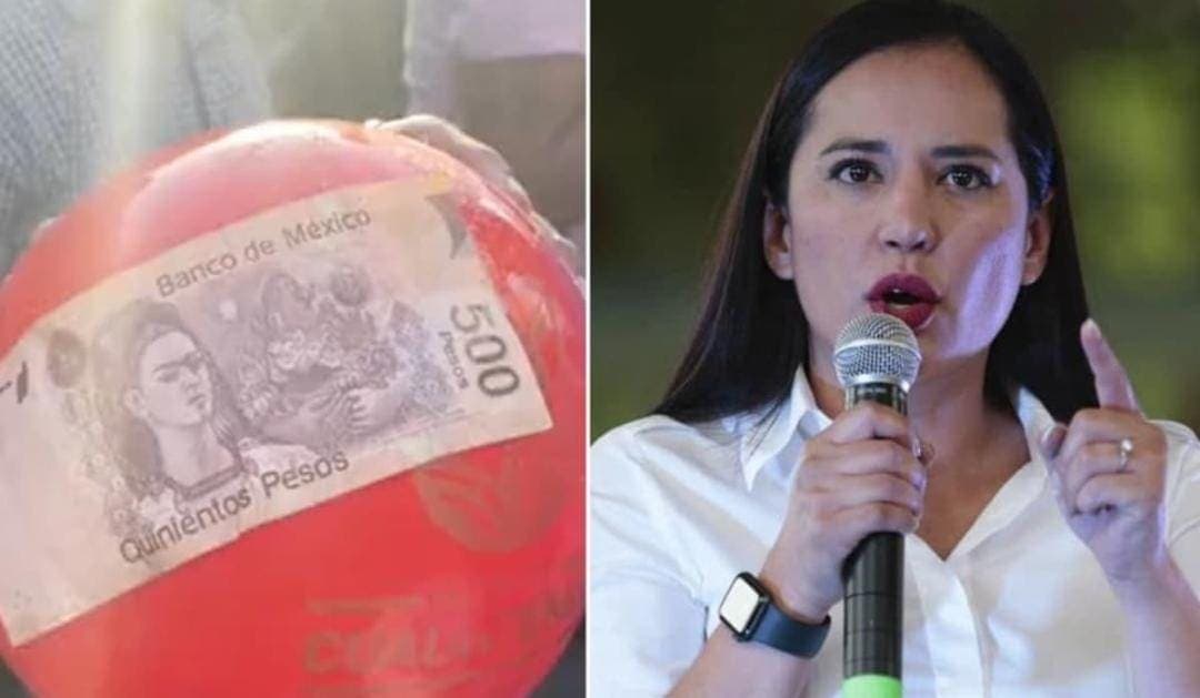 Video: Captan a Sandra Cuevas lanzando pelotas con billetes pegados; ella lo niega