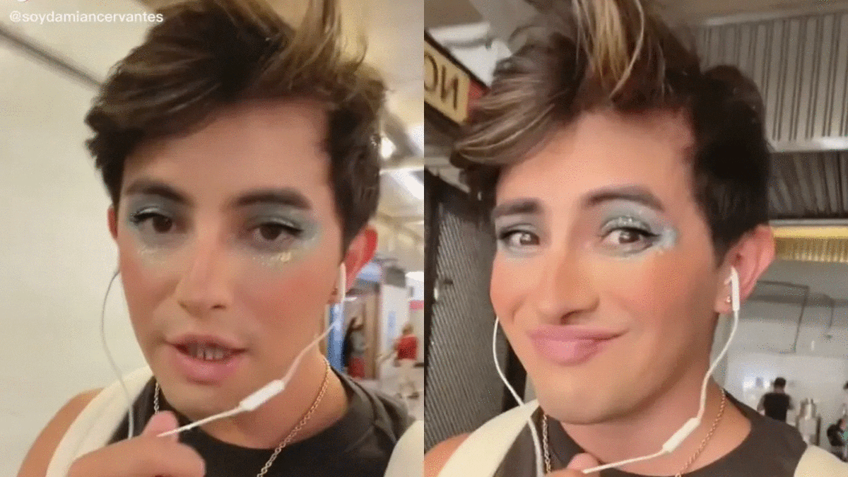 “Vine a ser feliz”: Por ir maquillado, se burlan de tiktoker en el metro de la CDMX