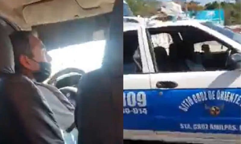 Video: detienen a taxista por amenazar a pasajeras en Oaxaca