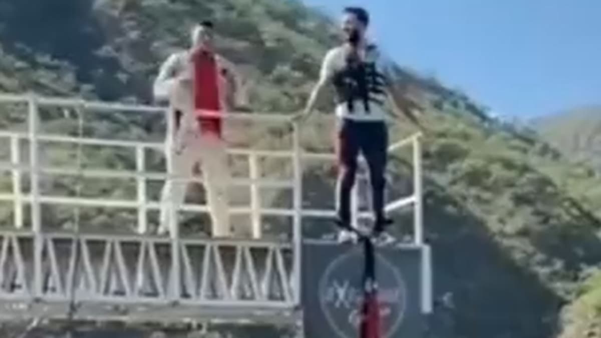 VIDEO: Se le corta la cuerda a hombre mientras saltaba en bungee