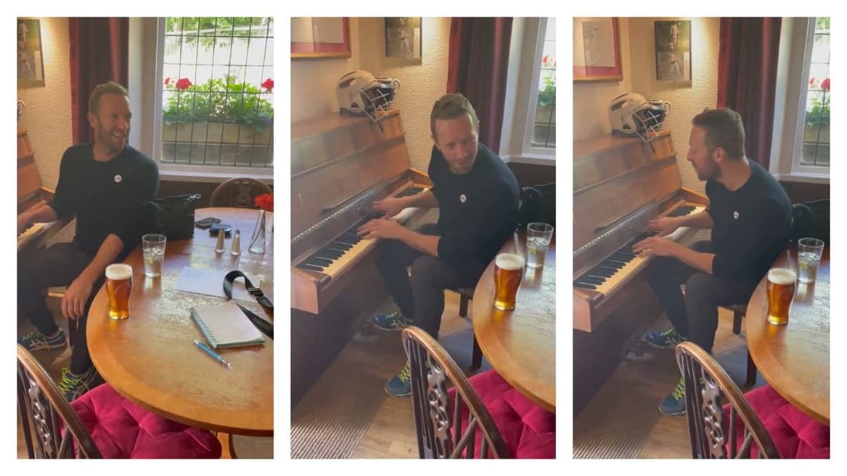 Video: Vocalista de Coldplay sorprende a pareja dedicándoles una canción en un bar