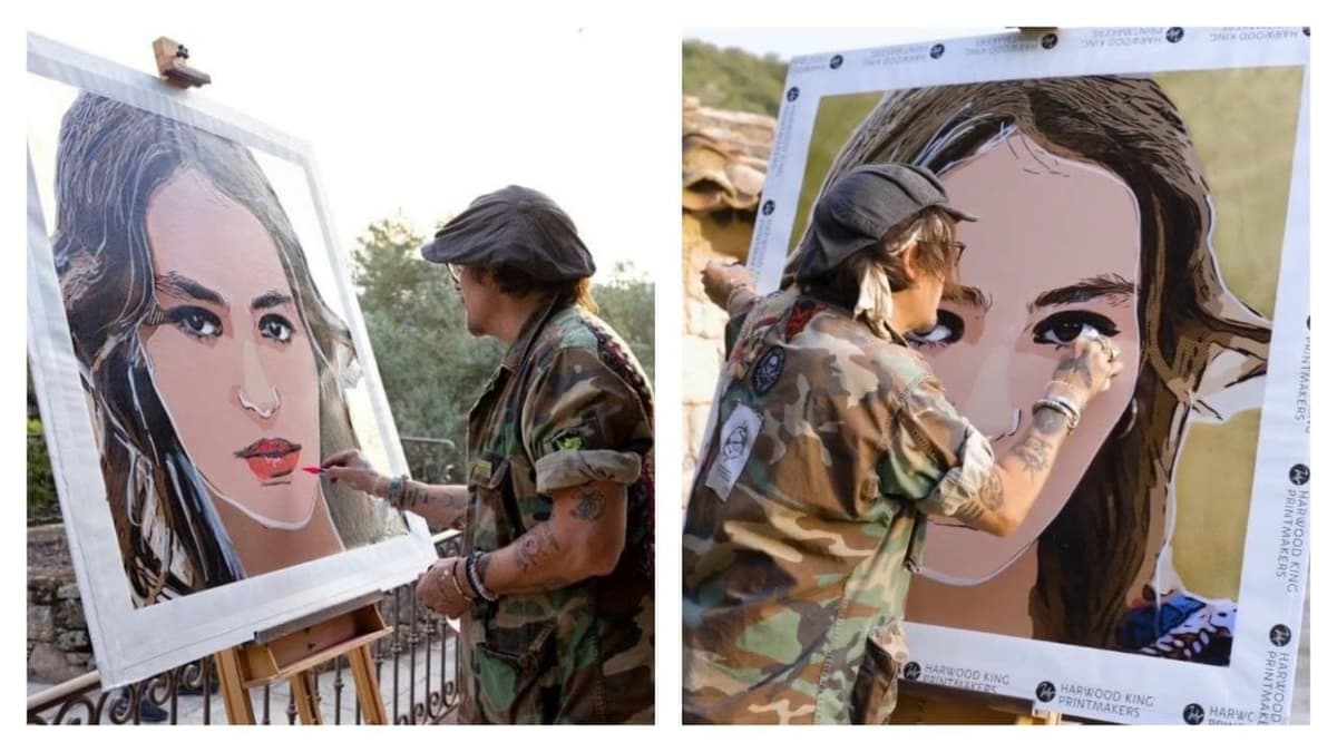 Johnny Depp hizo retratos de su hija Lily Rose por ser quien lo inspira