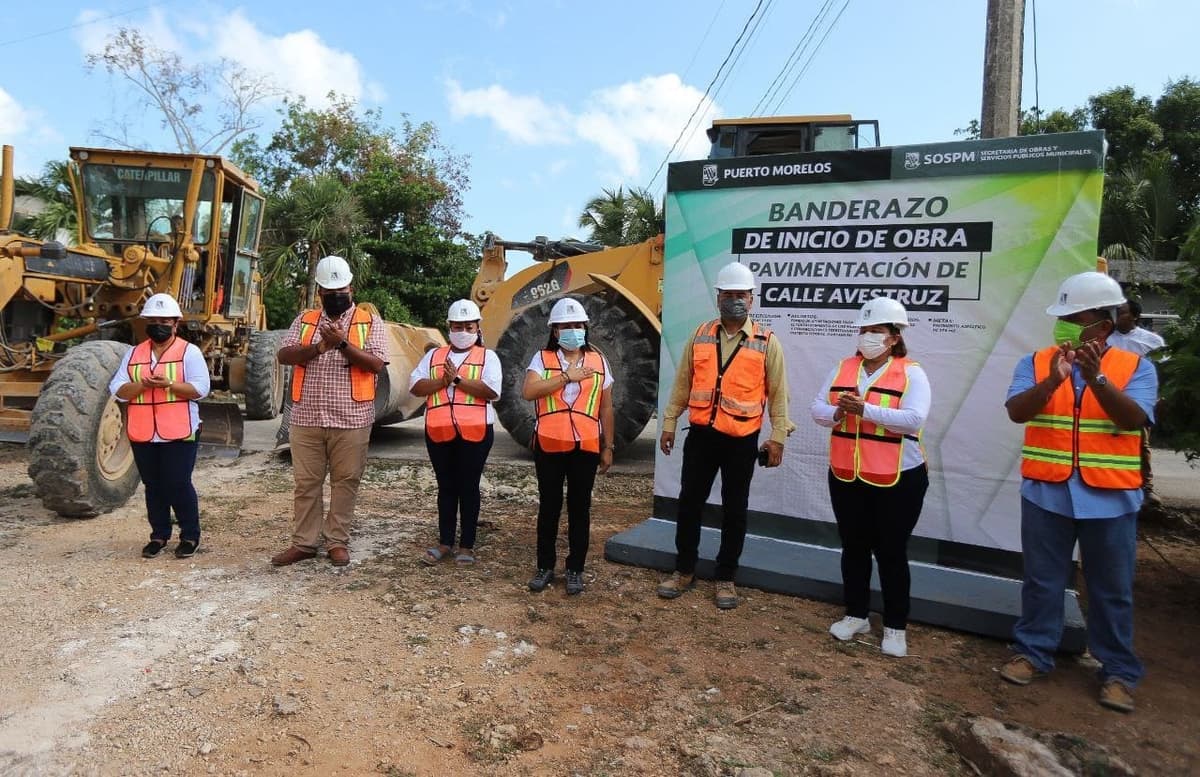 Blanca Merari da el banderazo a dos obras más de pavimentación en Leona Vicario
