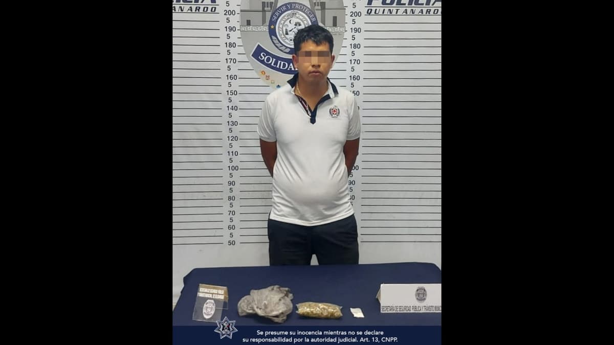 Se desata persecución en El Pedregal; detienen a uno con posesión de droga en Playa del Carmen