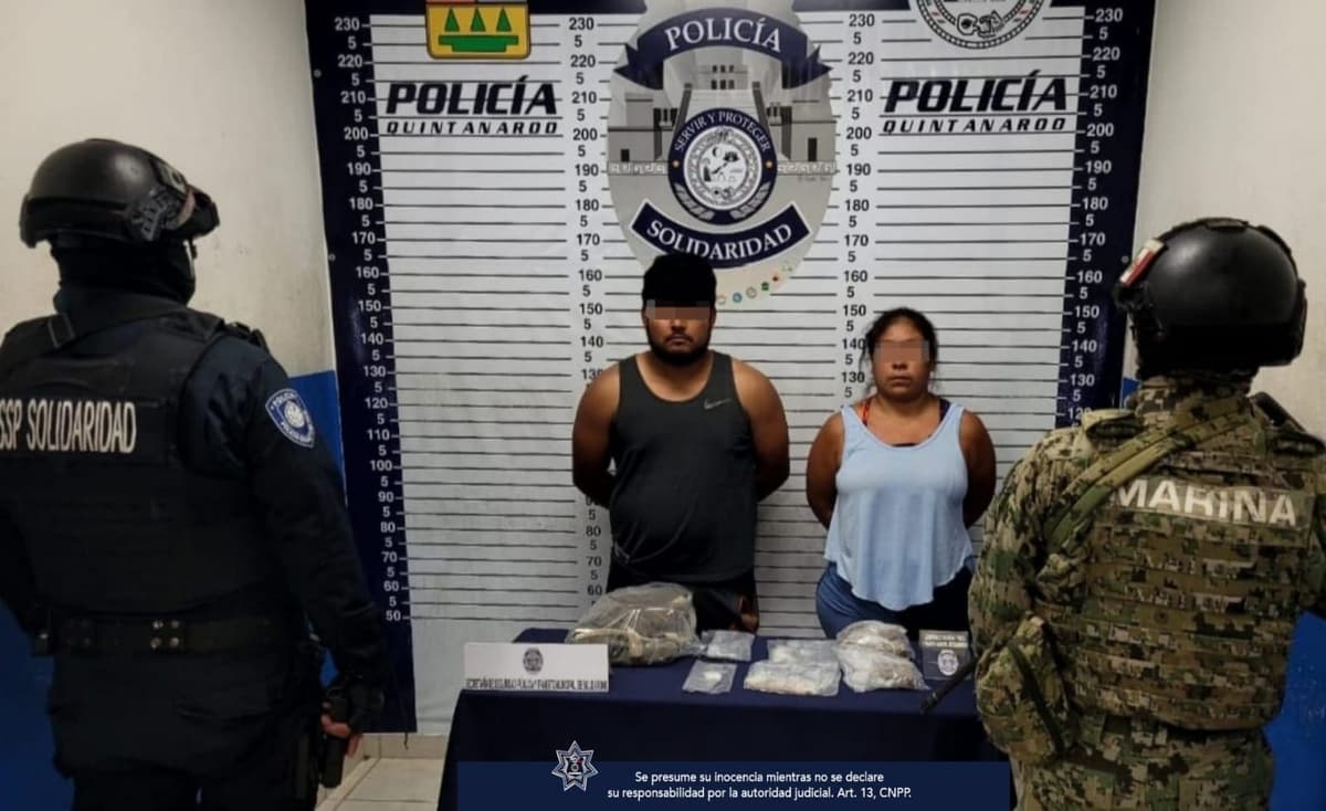 Caen "El Micky" y "La Bellanira", pareja de narcomenudistas en Playa del Carmen