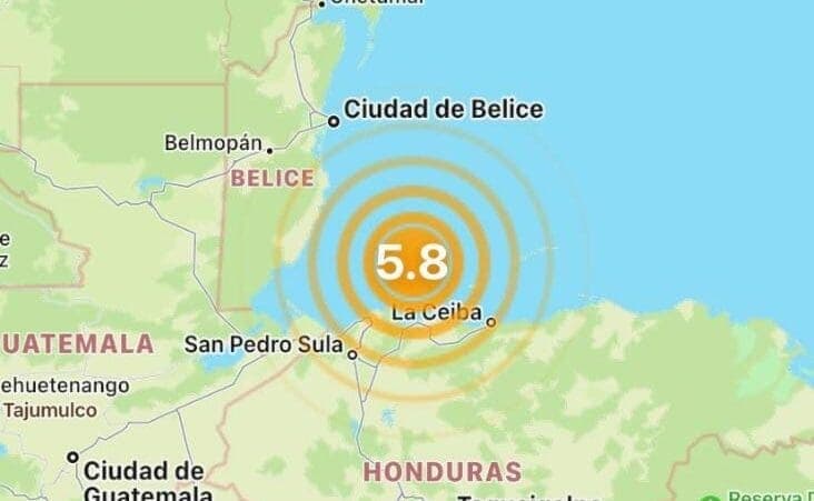 Sismo en Honduras es percibido en Chetumal