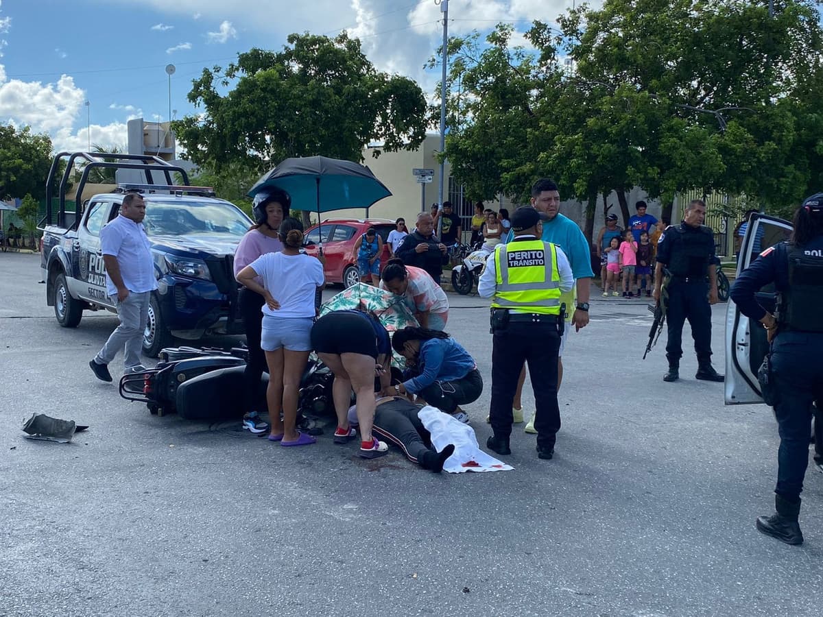 Motociclista pierde un pie, luego de ser arrollado en Cancún