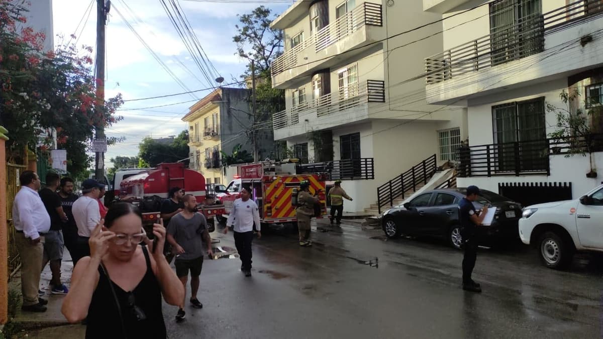 Evacúan edificios por fuga de gas en Playa del Carmen