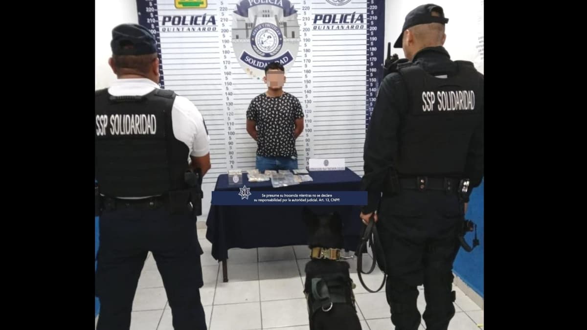 Menor de edad es detenido en posesión de diversas drogas en Solidaridad