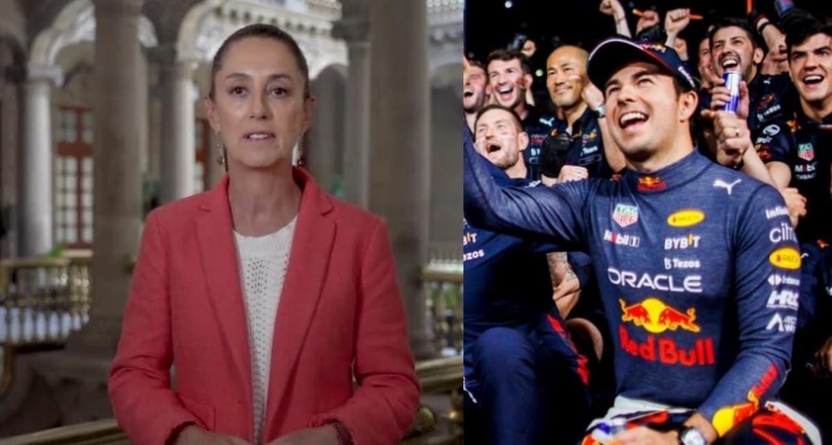 Sheinbaum dice que apoya a "Checo" Pérez, pero no irá a la F1 porque es de fifís