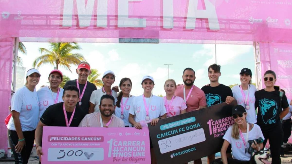 Cancunenses se unen por las mujeres y superan meta en carrera por mastografías: Ana Patricia Peralta