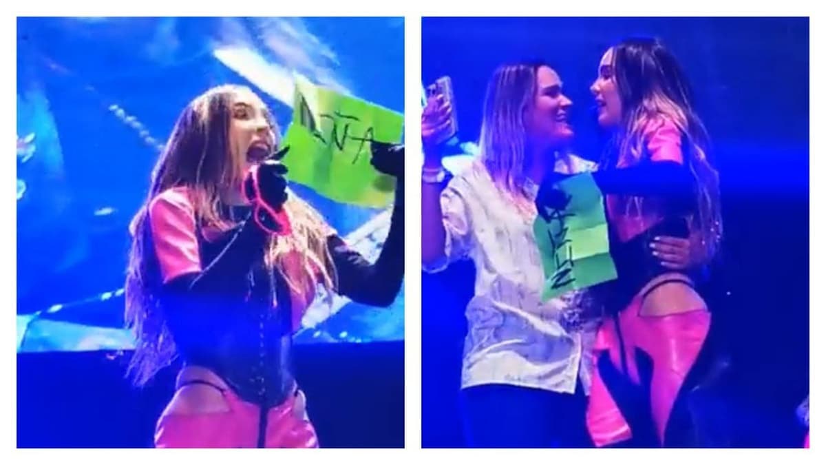 Video: Belinda ayuda a fan a revelar el sexo de su bebé en pleno concierto; llevará su nombre