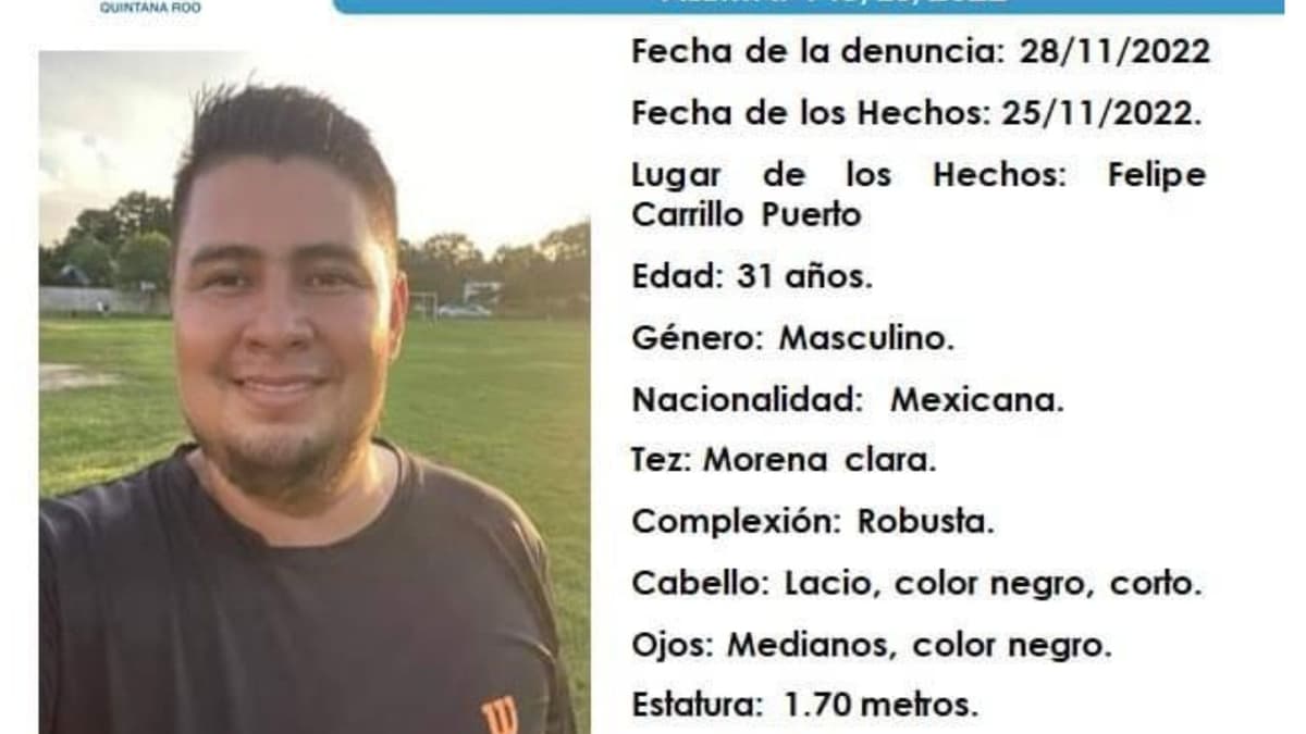 Desaparece director de Desarrollo Económico del Ayuntamiento de Felipe Carrillo Puerto