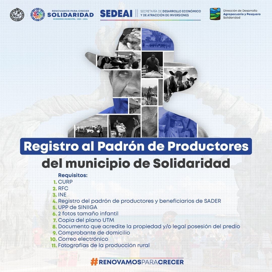 Gobierno convoca a productores y pescadores integrar un padrón municipal