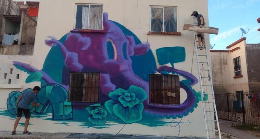 Fotos: Colectivo "StreetArtCancun" da nuevo rostro a las viviendas de Villas Otoch