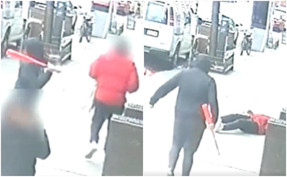 Video: Hombre golpea brutalmente a transeúnte con bate de béisbol en Nueva York