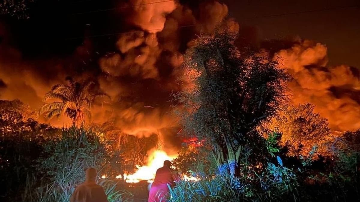 Explosión en ducto de Pemex en Tabasco