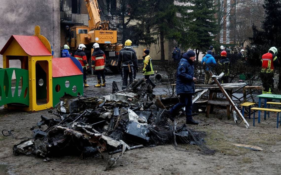 Ministro del Interior de Ucrania muere tras desplomarse su helicóptero