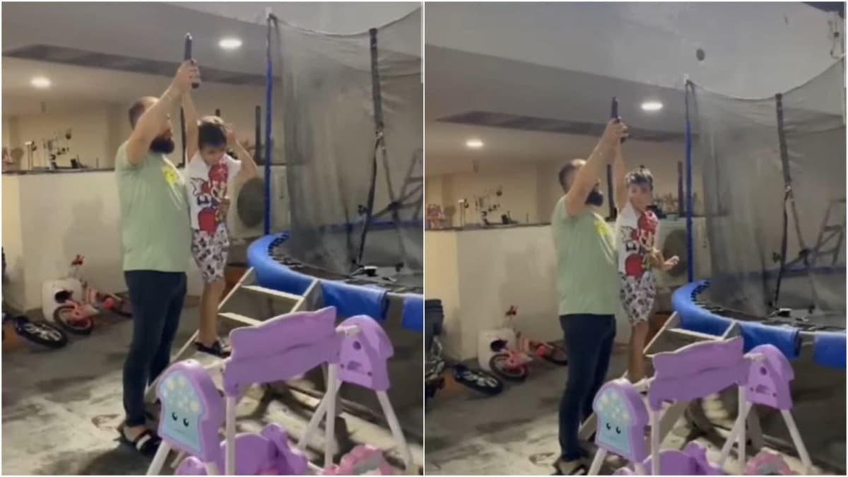 Hombre le da un arma a un niño para que dispare al aire y desata críticas en redes